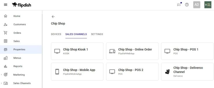 Editing proprty Sales Channels